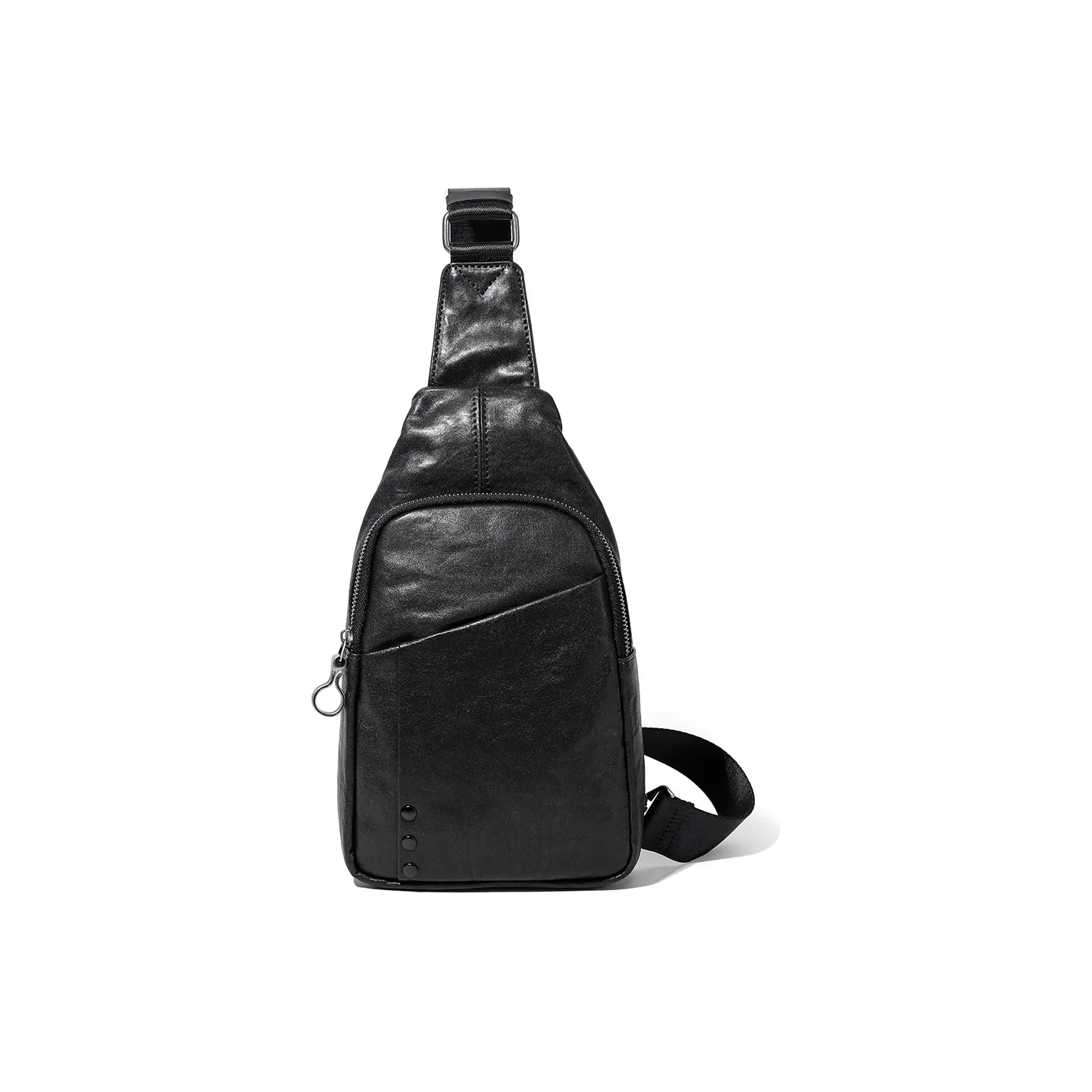 Ace Paul Сумка через плечо из крупнозернистой текстуры коровьей кожи сумка-слинг стандартная мужская черная