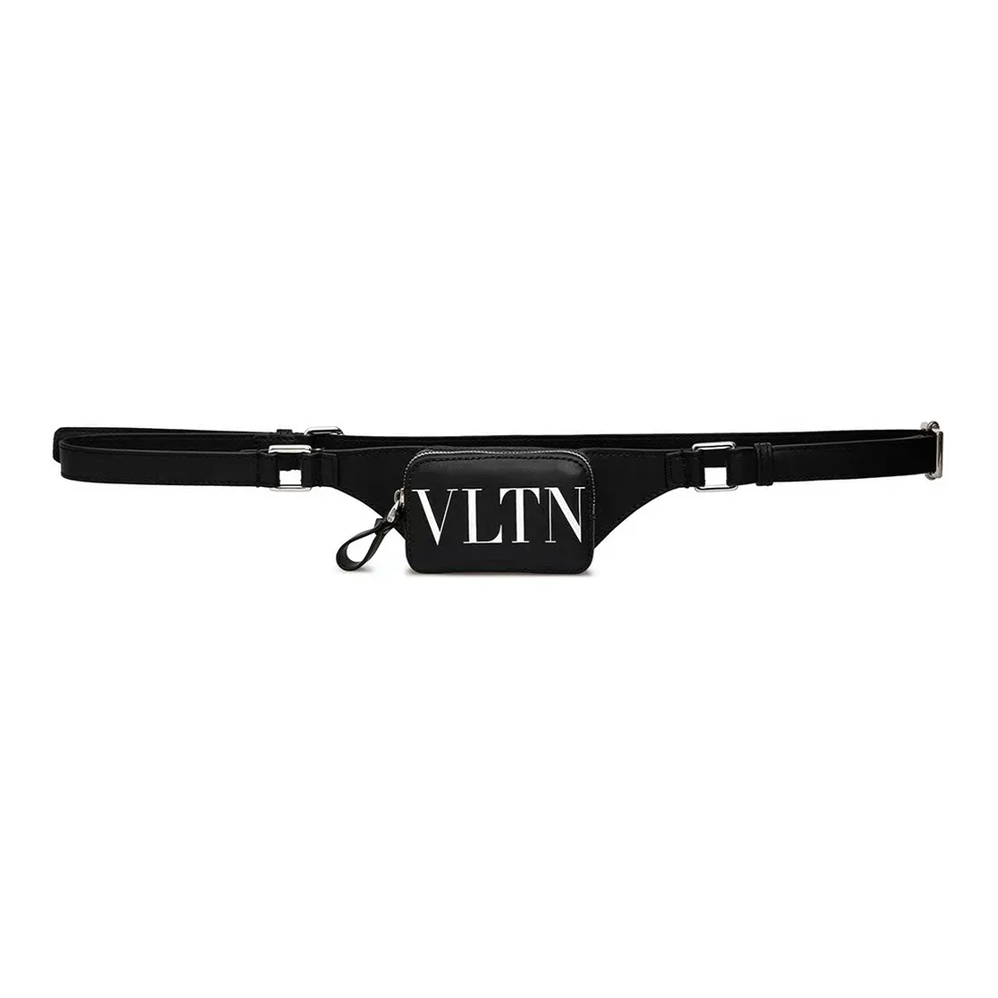 Valentino VLTN Cow Leather Fanny Pack Sling Bags Mini Unisex Black