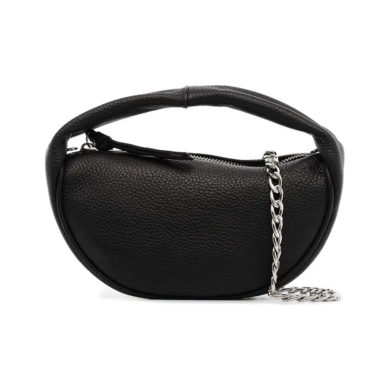 By Far GRAIN LEATHER Сумка-ланчбокс Сумка через плечо Маленькая Женская Черная