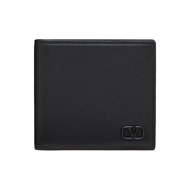 Valentino Cow Leather Wallet Men's Black