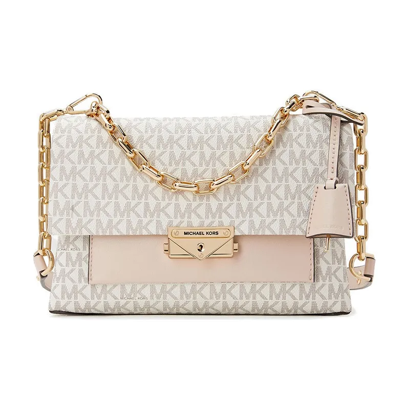 MICHAEL KORS Cece Cow Leather Crossbody Bag, Shoulder Bag Women's White Pink