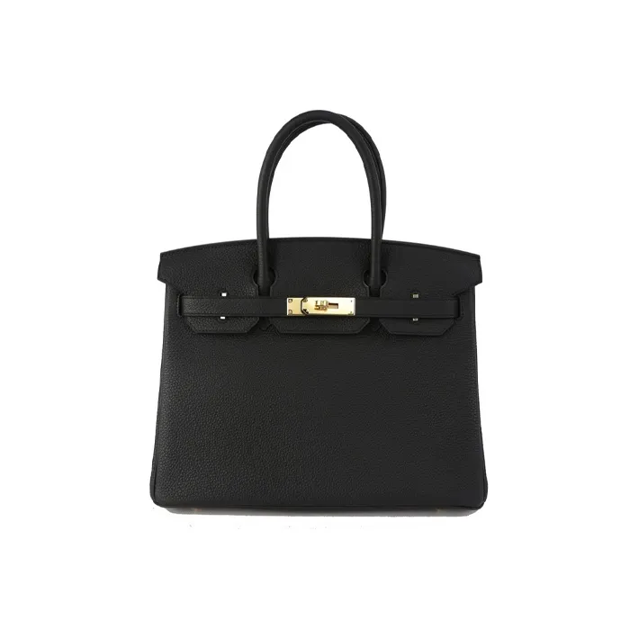 HERMES Birkin Togo Calfskin Birkin Bag Handbag Women's Noir Black