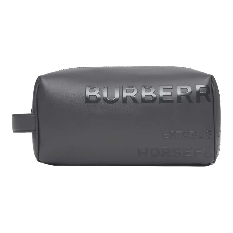 Burberry Кожа Хранение Сумка Монетница Клатч Мужской Пастельно-Розовый Серый