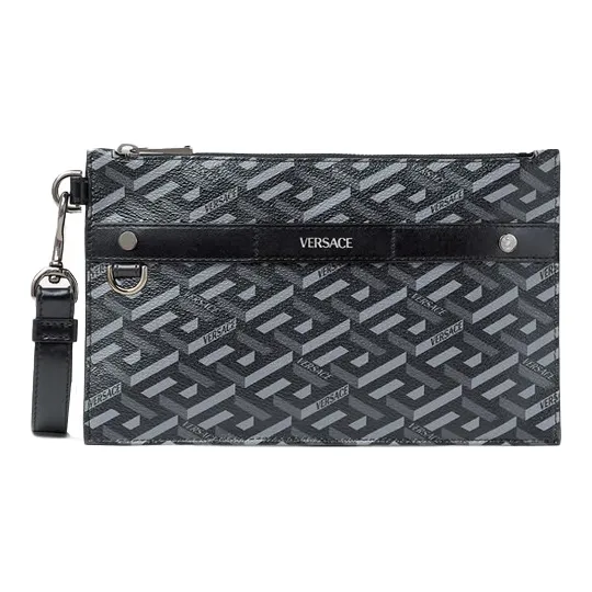 VERSACE Clutches Black Gray Color