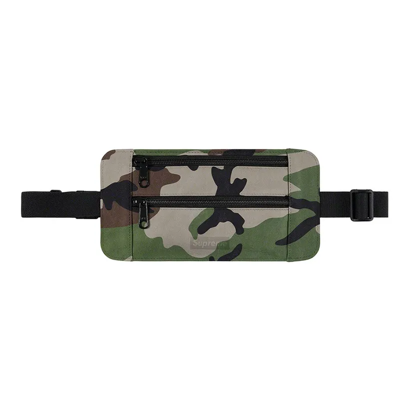 Supreme SS19 Кожа DUAL PURPOSE Сумка Сумка через плечо Бананка Регулярная Унисекс Камуфляж