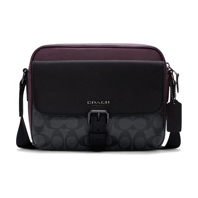 COACH Hudson Canvas Camera Bags Crossbody Bag Shoulder Bag Unisex Black