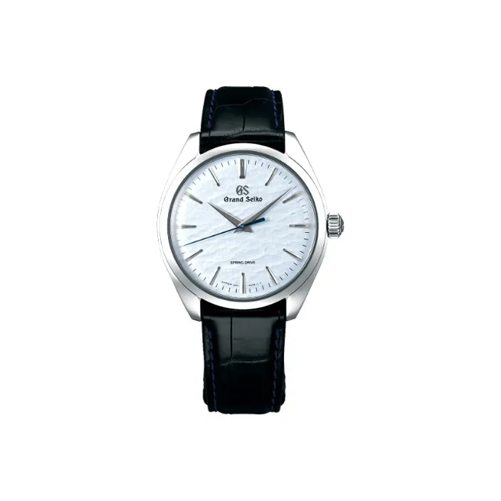 GRAND SEIKO Elegance Collection Manual Mechanical Movement Genuine Leather Strap Watch Men's Watches Blue Dial