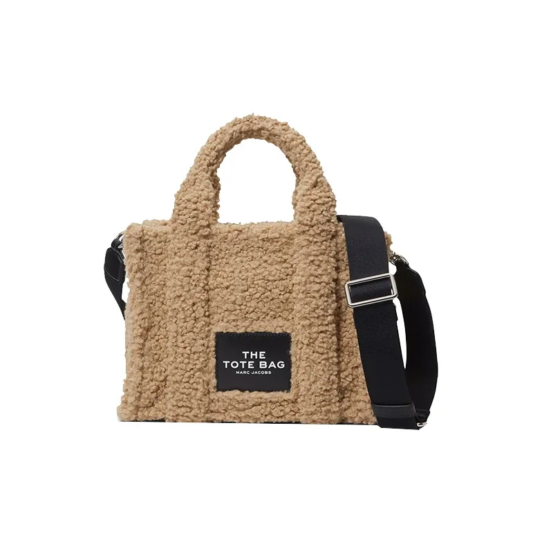 MARC JACOBS The Traveler Faux Fur Tote Bag, Shopping Bag, Handbag Small Size Women's Light Umber