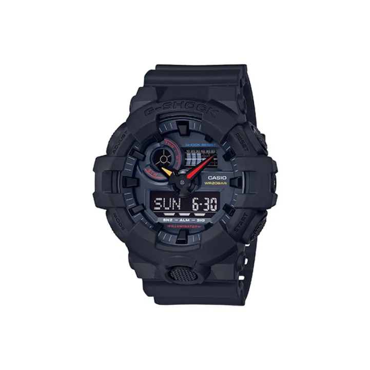 CASIO G Shock Theme Collection Кварцевый механизм Смольный ремешок Часы Мужские Черный циферблат GA 700BMC 1A