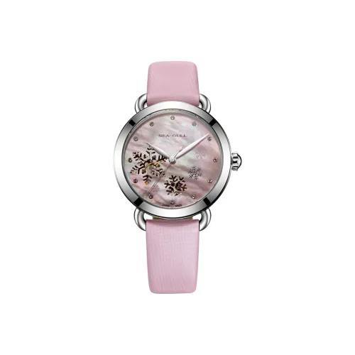 Sea Gull Автоматический Механический Movement Женские Часы 36мм*10,5мм Розовый