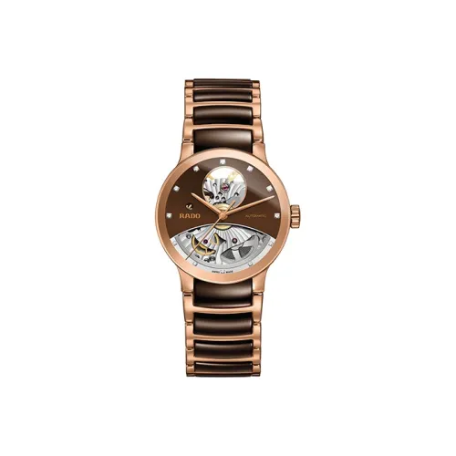 RADO Автоматический Механический Movement Женские Crystal Collection Часы 33 мм Кофе