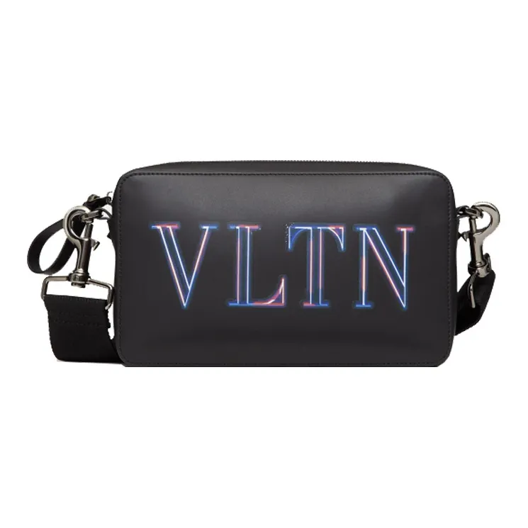 Valentino VLTN Leather Handbag Shoulder Bag Crossbody Bag Men's Black