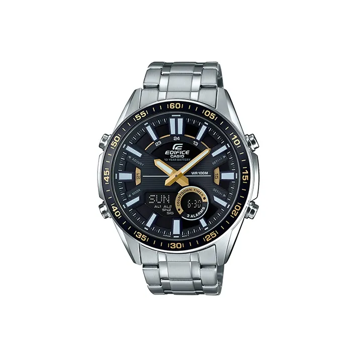 CASIO EDIFICE Collection Кварцевый механизм нержавеющая сталь ремешок часы для мужчин черный циферблат
