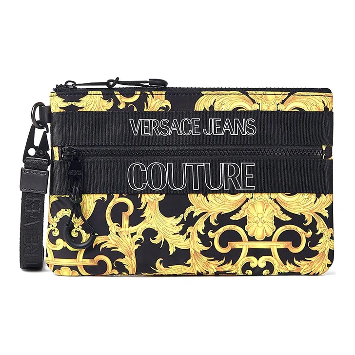VERSACE JEANS COUTURE Полиамид Клатч Мужской Черный Золото