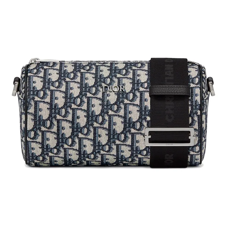 DIOR Oblique Embroidery Messenger Bag, Shoulder Bag, Crossbody Bag Men's