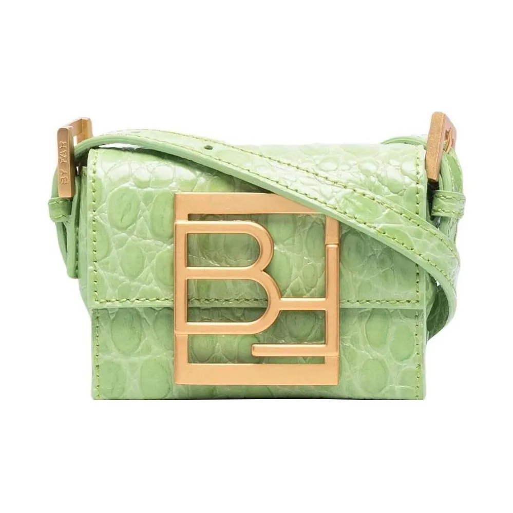 By Far Fran Cow Leather Shoulder Bag, Crossbody Bag, Handbag Mini Women's Green