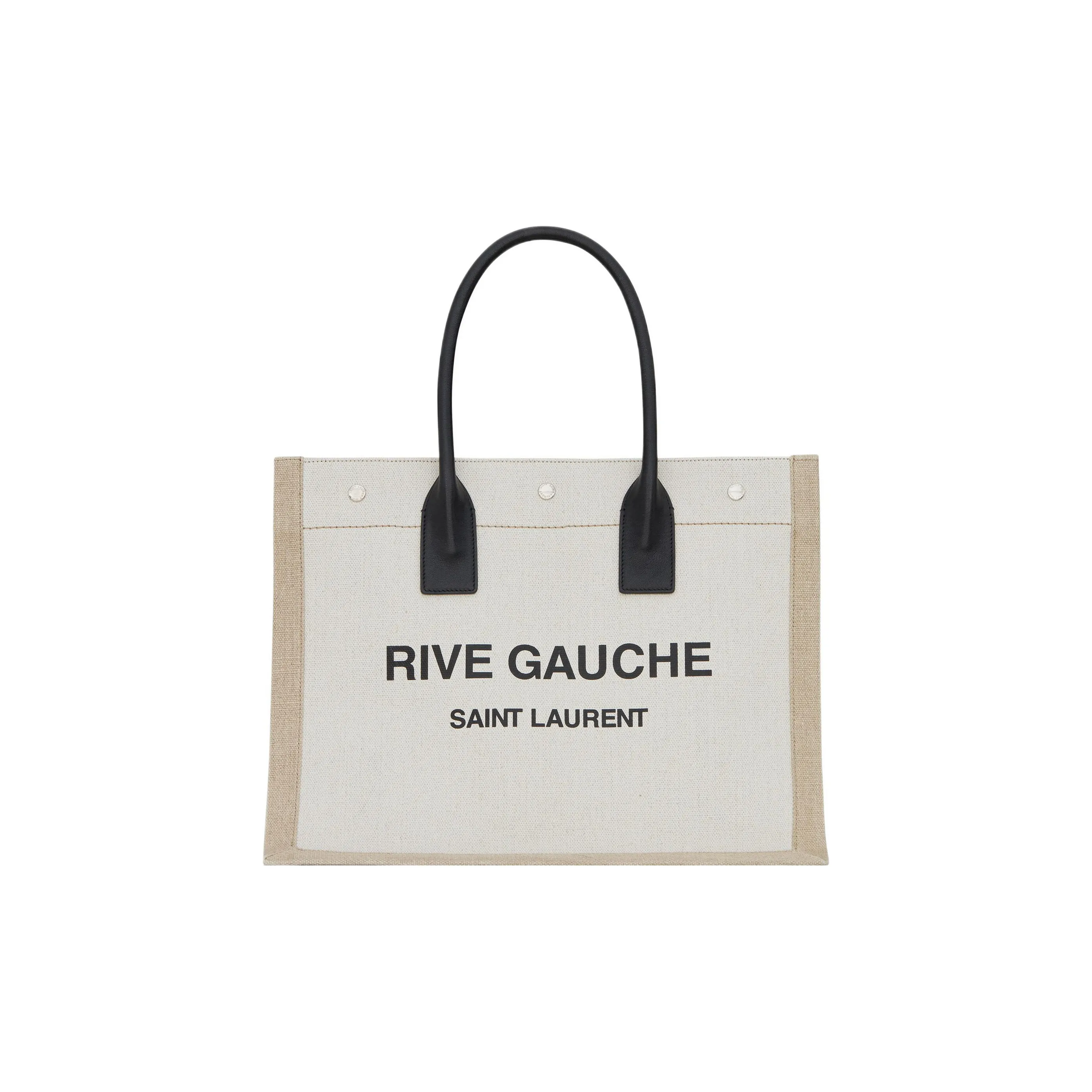 SAINT LAURENT Fabric Tote Bag Shopping Bag Handbag Regular Women's White