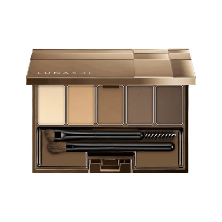 LUNASOL Формирование для бровей Пудра Мульти-Использование Палетка с 5 оттенками Светлые до Темных Тени для век 5,6г Серый