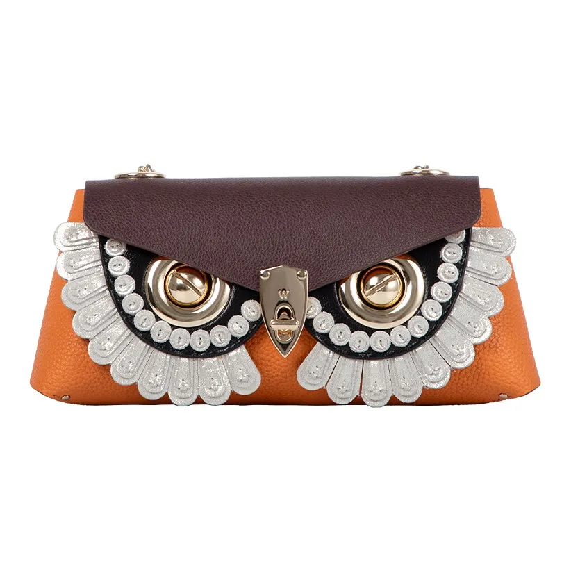 WANACCESSORY Cow Leather Crossbody Bag Regular Women's Milk Orange