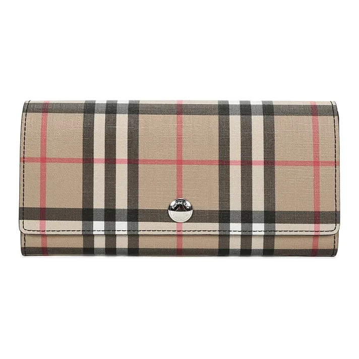 Burberry Vintage Cotton Wallet Women's Black/Khaki