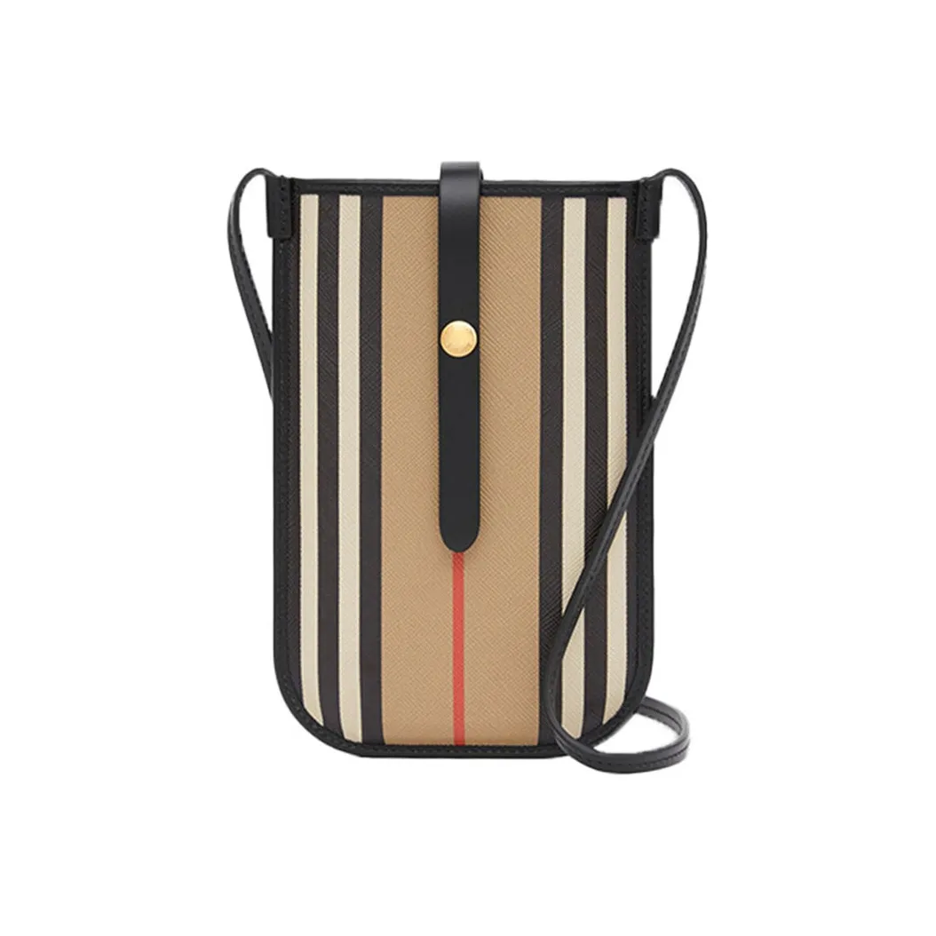 Burberry Eco Friendly Canvas Canvas Bag Cell Phone Pouch Regular Unisex Archive Beige