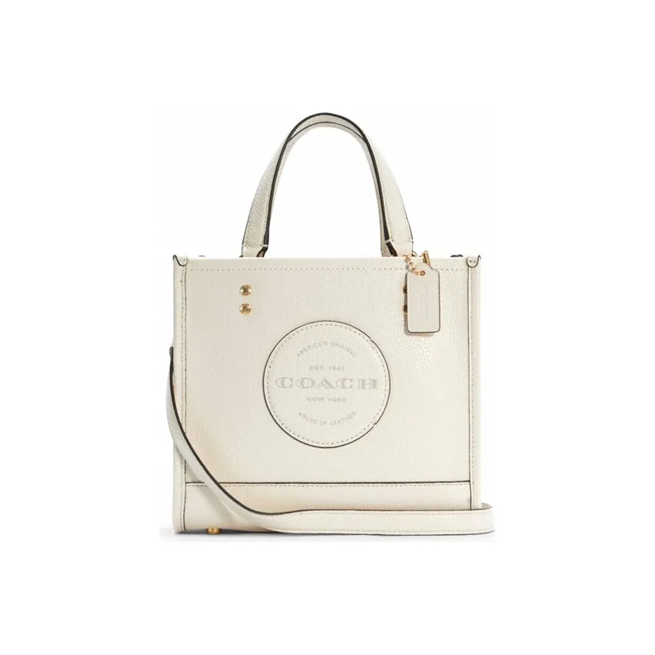 COACH Dempsey Коровья кожа Тоут Сумка Сумка для покупок Сумка через плечо Сумка Маленькая Женская Белая
