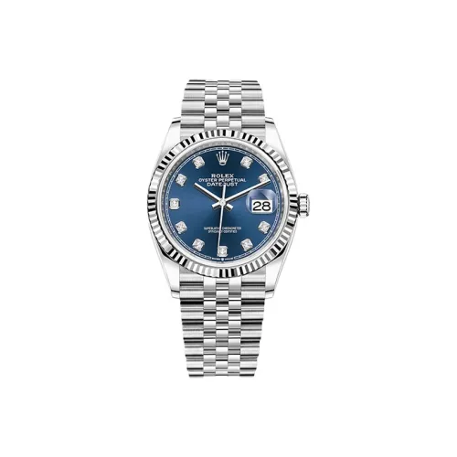 ROLEX Автоматический Механический Movement Мужские Часы Log Series 36 мм Синие