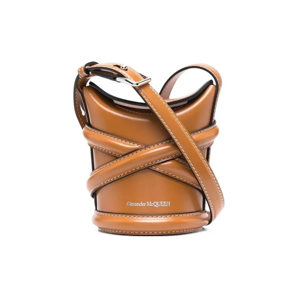 Alexander McQueen Сумка из гладкой коровьей кожи сумка через плечо сумка на плечо женская коричневая