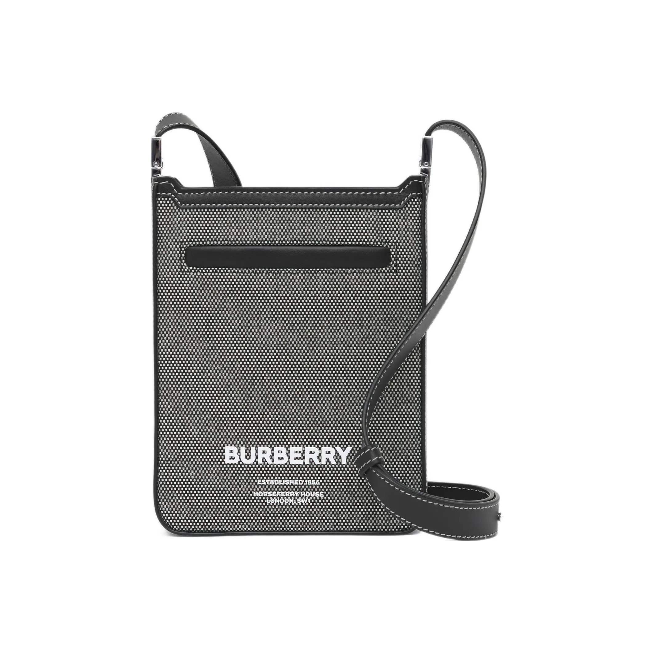 Burberry OlympiaHorseferry Cow Leather Tote Bag, Shopping Bag, Shoulder Bag, Crossbody Bag Mini Men's Black/Gray