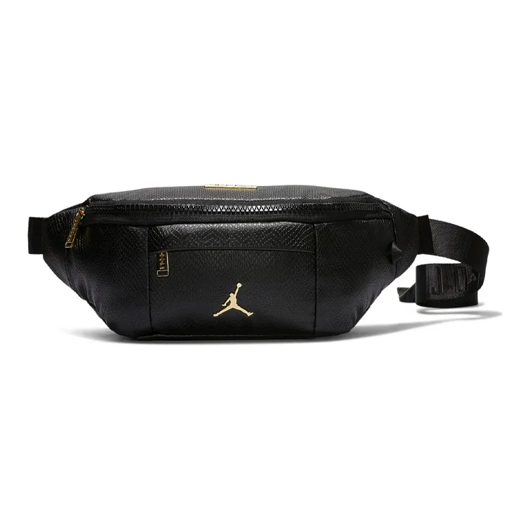 Jordan Polyester Composite Leather Crossbody Bag Sling Bag Fanny Pack Regular Unisex Black