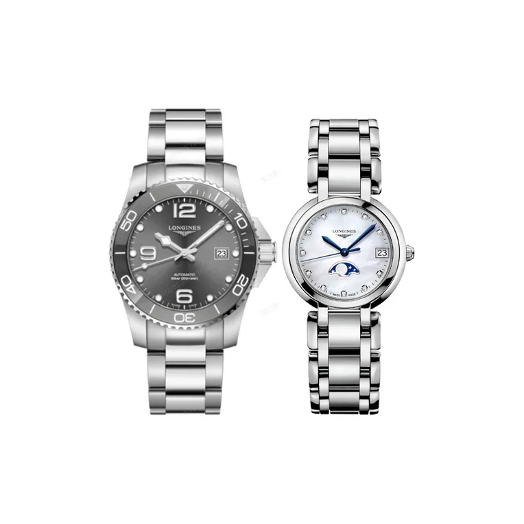 LONGINES Comcast Diving Collection Automatic Mechanical Movement Unisex Watch Gray Dial Ceramic Stainless Steel Case