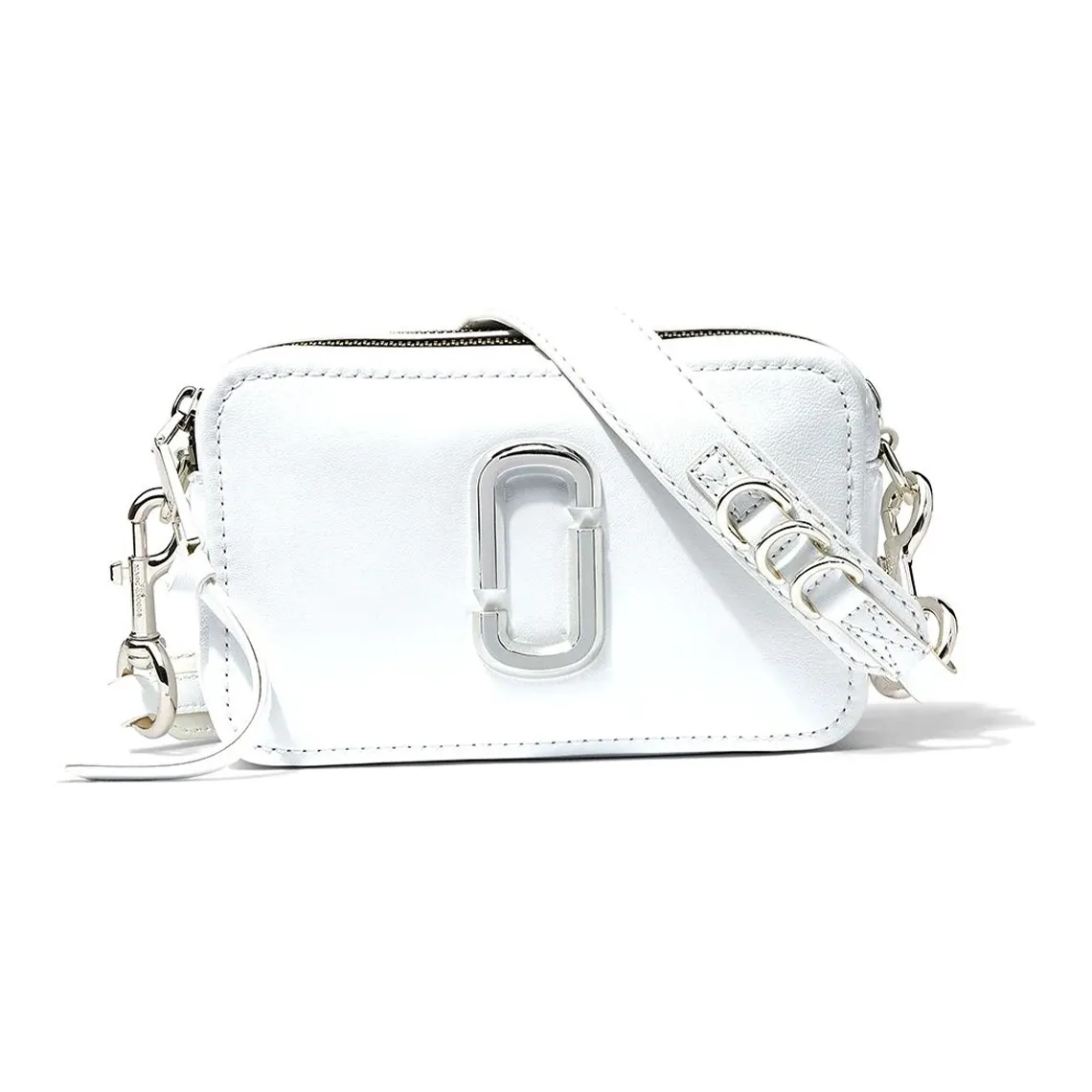 MARC JACOBS Goatskin Camera Bag, Shoulder Bag, Crossbody Bag Women's White