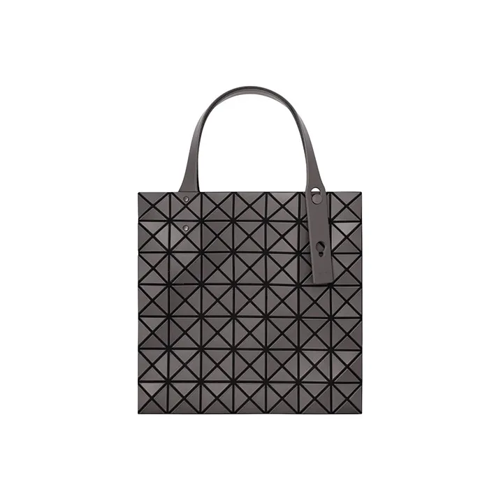 ISSEY MIYAKE Prism Artificial Leather Tote Bag, Shopping Bag, Laptop Bag, One Shoulder Handbag Women's Charcoal Gray