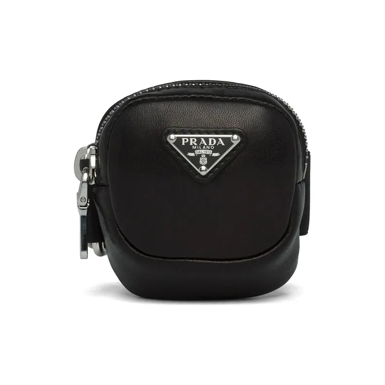 PRADA Soft Sheepskin Clutch Mini Women's Black