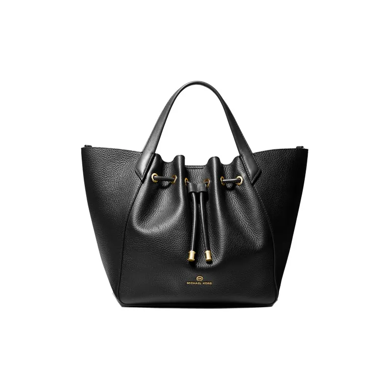 MICHAEL KORS Leather CLUTCH Bag, Shopping Bag, Handbag Tubas Women's Black