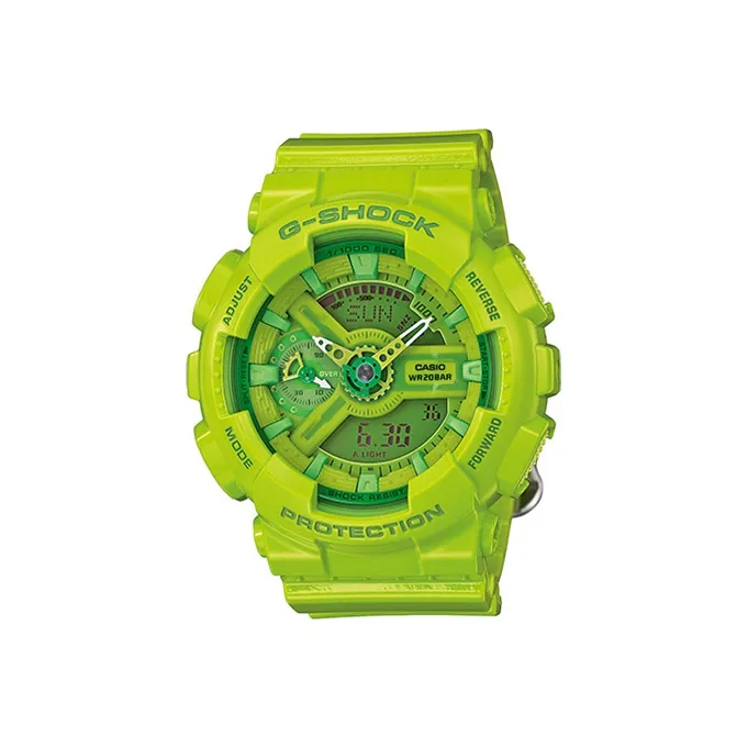 CASIO Кварцевый механизм Мужские часы серии Liquid Crystal/Analog Dual Display, 49 мм*45,9 мм*15,8 мм, зеленый