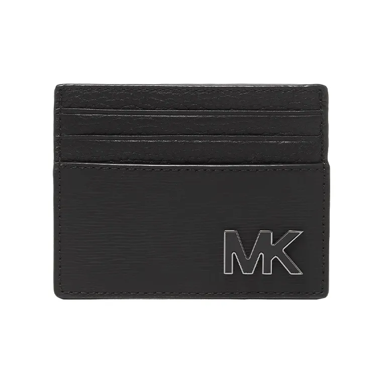 MICHAEL KORS MICHAEL KORS Luggage Collection Leather Card Holder Card Holder Men's Black