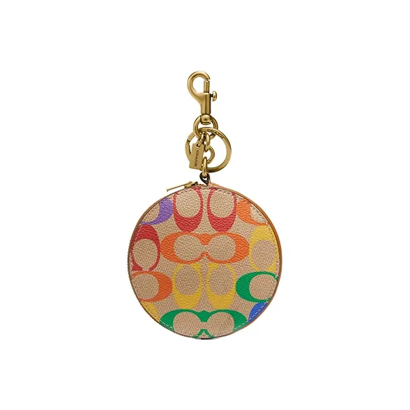 COACH Canvas Coin Purse Women's Rainbow