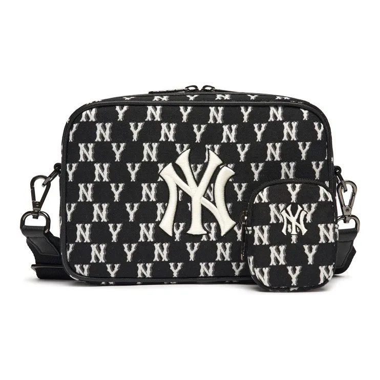 MLB Monogram Collection Polyester Combo Bag, Camera Bag, Crossbody Bag, Shoulder Bag Unisex Black