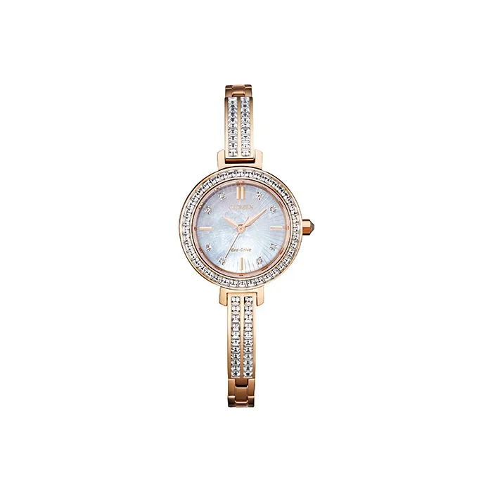 CITIZEN Ecology Drive Collection Светильник Кварцевый механизм Часы Женские Белый циферблат EM0863 53D