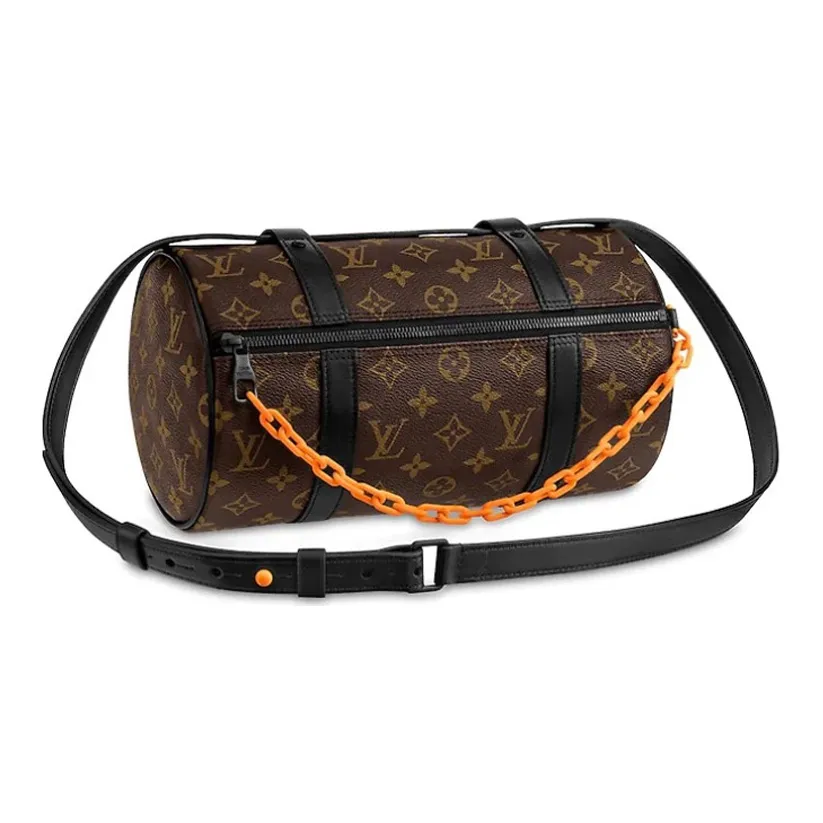 Borsa a tracolla Louis Vuitton Cannes in tela monogram marrone e beige e pelle nera