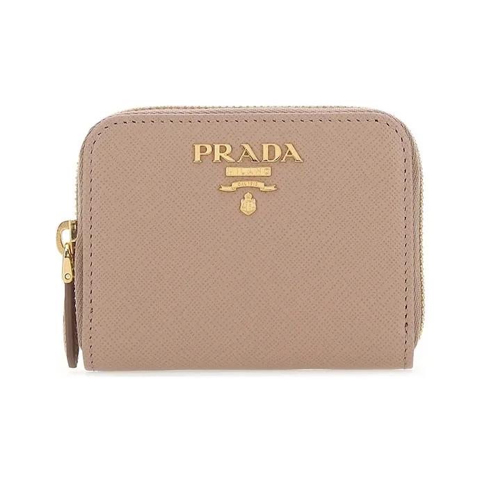 PRADA Leather Coin Purse Women's Pink