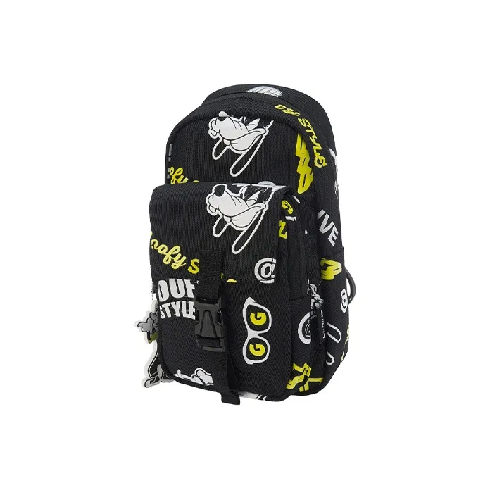 LiNing Disney, Collaboration Fabric Fanny Pack, Shoulder Bag, Crossbody Bag, Sling Bag Unisex Black