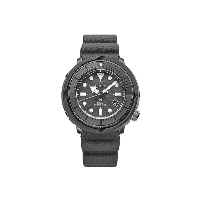 SEIKO PROSPEX Collection Солнечный кварцевый механизм силиконовый ремешок мужские часы черный циферблат