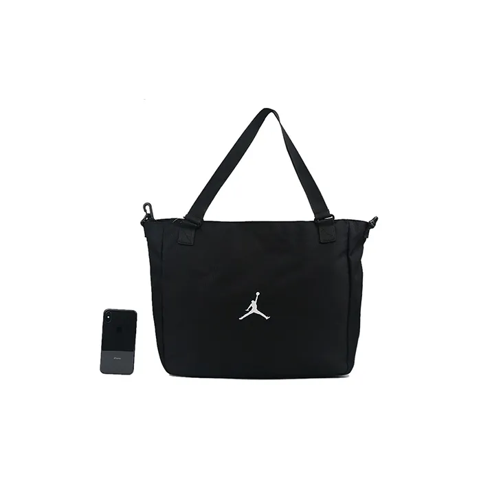 Jordan Fabric Tote Bag, Shopping Bag, Laptop Bag, Portable Crossbody Bag, Shoulder Bag Regular Unisex Black