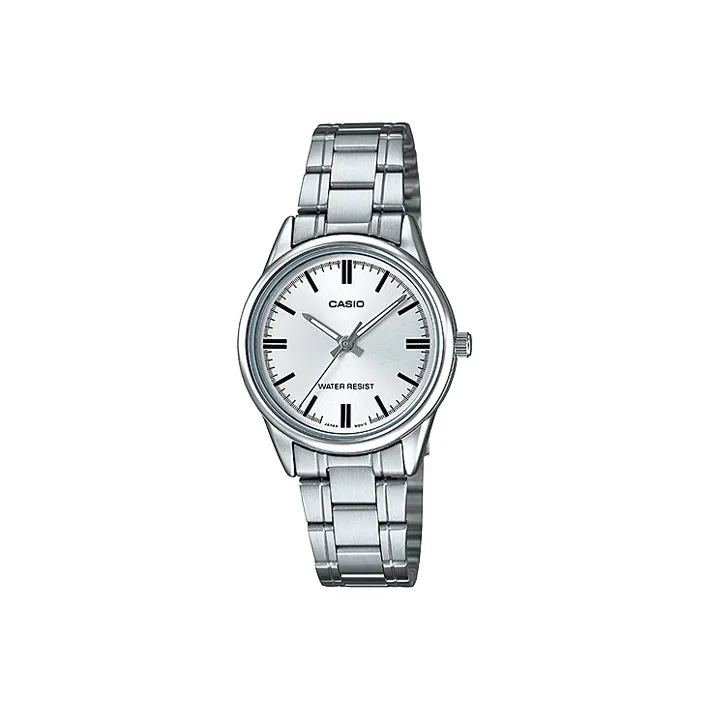 CASIO Standard Series Classic Analog Collection Кварцевый механизм Нержавеющая сталь Ремешок Часы Женские Серебристый циферблат