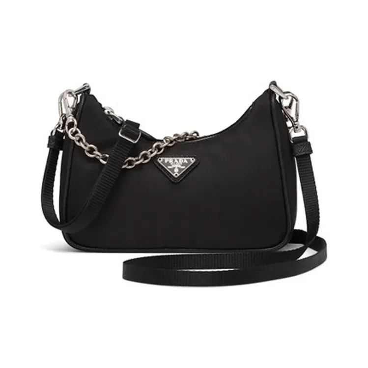 prada LVR Re Edition Nylon And Leather Shoulder Bag Handbag Shoulder Bag Women's Black