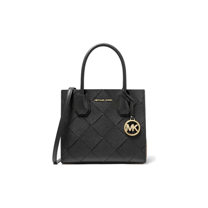MICHAEL KORS Cow Leather Trunk Bag, Crossbody Bag, Shoulder Bag, Handbag Medium Size Women's Black