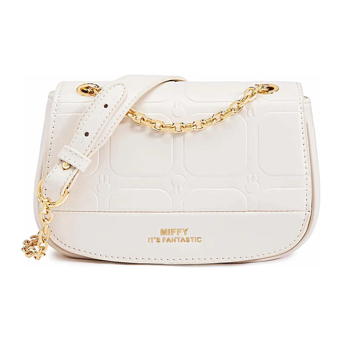 MIFFY ПУ (полиуретан) Сумка через плечо Стандартная Женская Экрю Фиолетовая