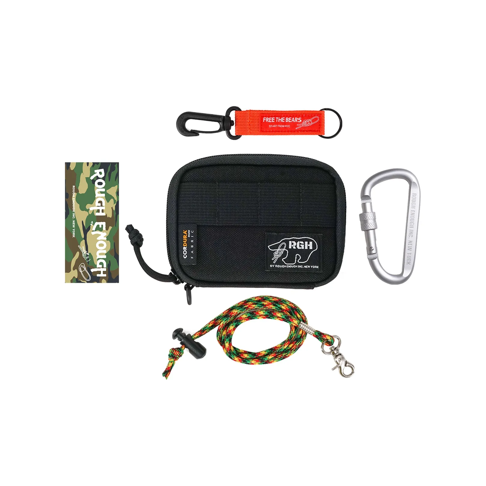 Rough Enough Полиамид Кошелек для монет держатель для карт Унисекс Черный